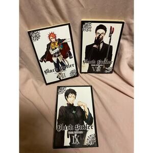 Black Butler Manga Lot Volumes 7-9 English Paperback Books